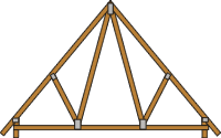 Small cantilever roof truss